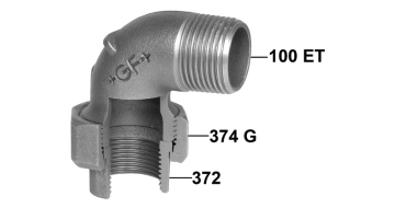 Union elbow, flat seat