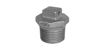 Plug, with hole in square head